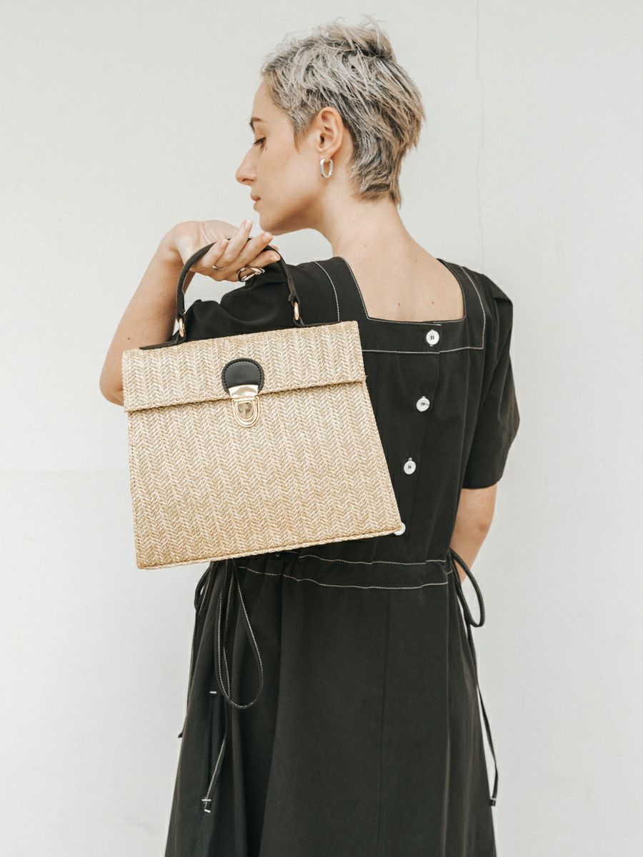 SQUARE BASKET BAG | romile