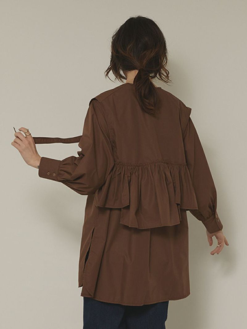 「mau.コラボ」ASHIME RIBBON LAYERED BLOUSE