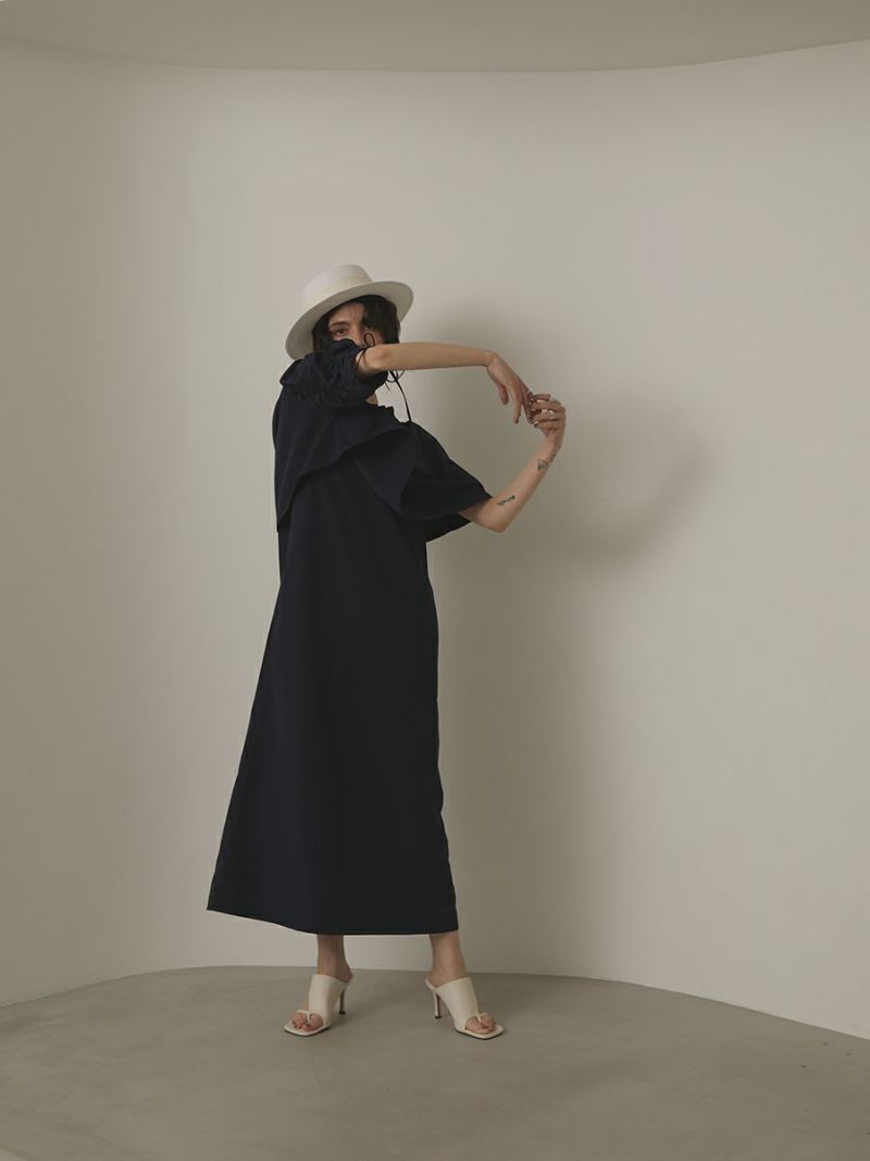 A-LINE PUFF CAPE ONE-PIECE