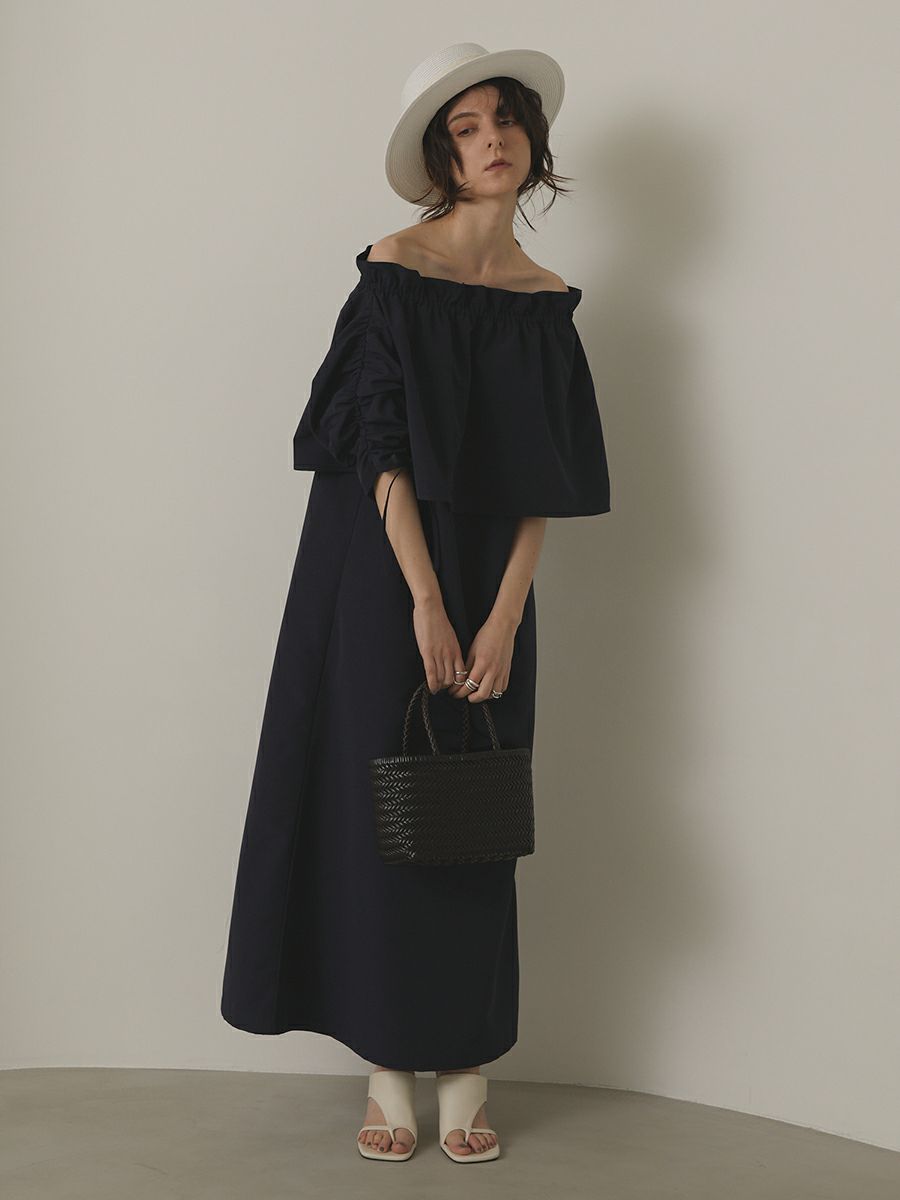 romile A-LINE PUFF CAPE ONE-PIECE