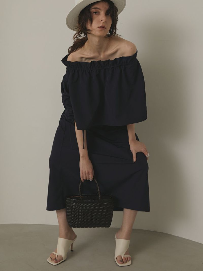 romile A-LINE PUFF CAPE ONE-PIECE