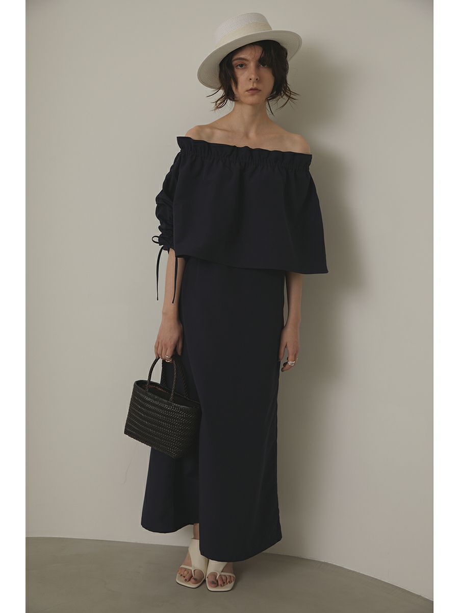 romile A-LINE PUFF CAPE ONE-PIECE