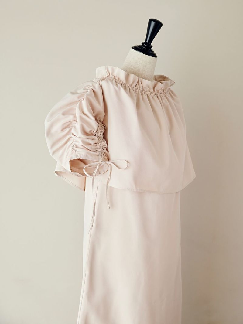 A-LINE PUFF CAPE ONE-PIECE