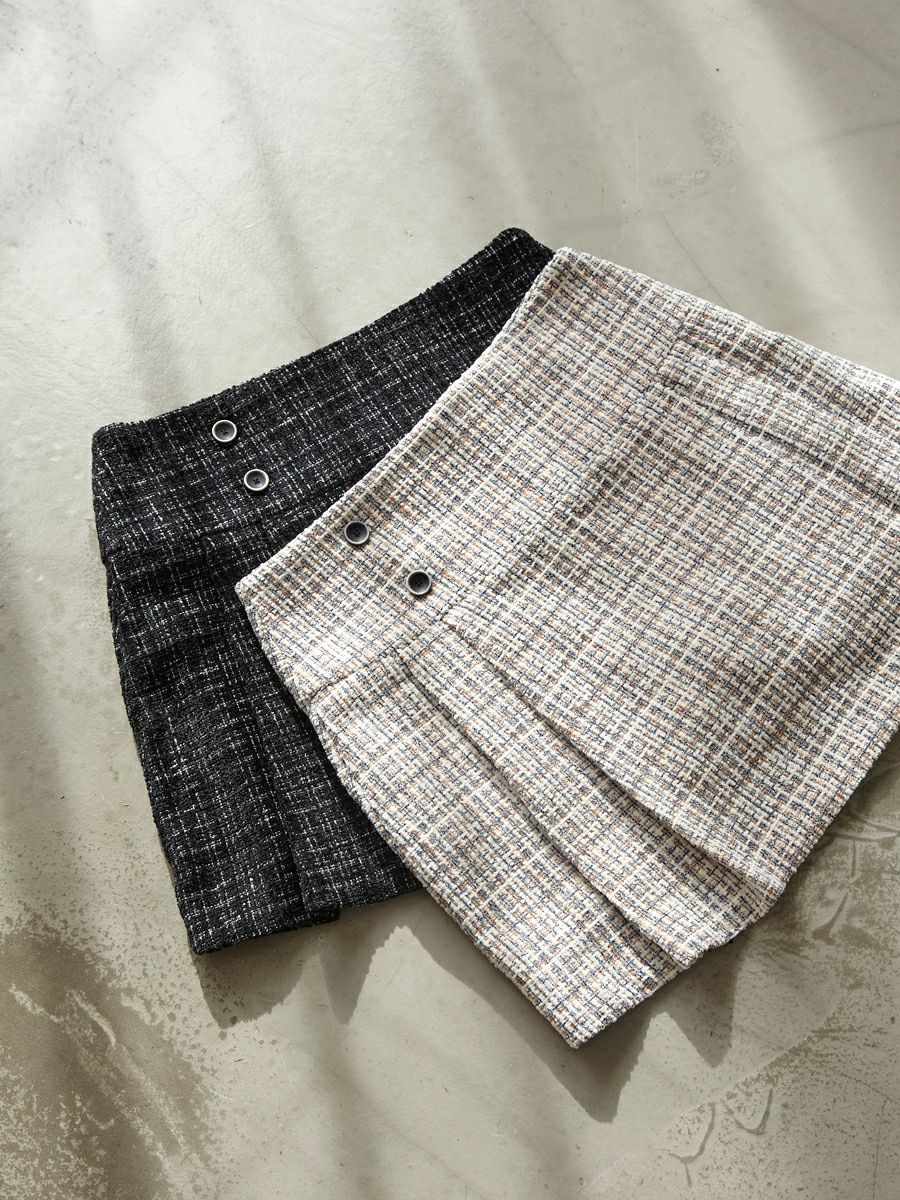 冬でも温かいです【homme plisse isseymiyake】tweed pleats - スラックス