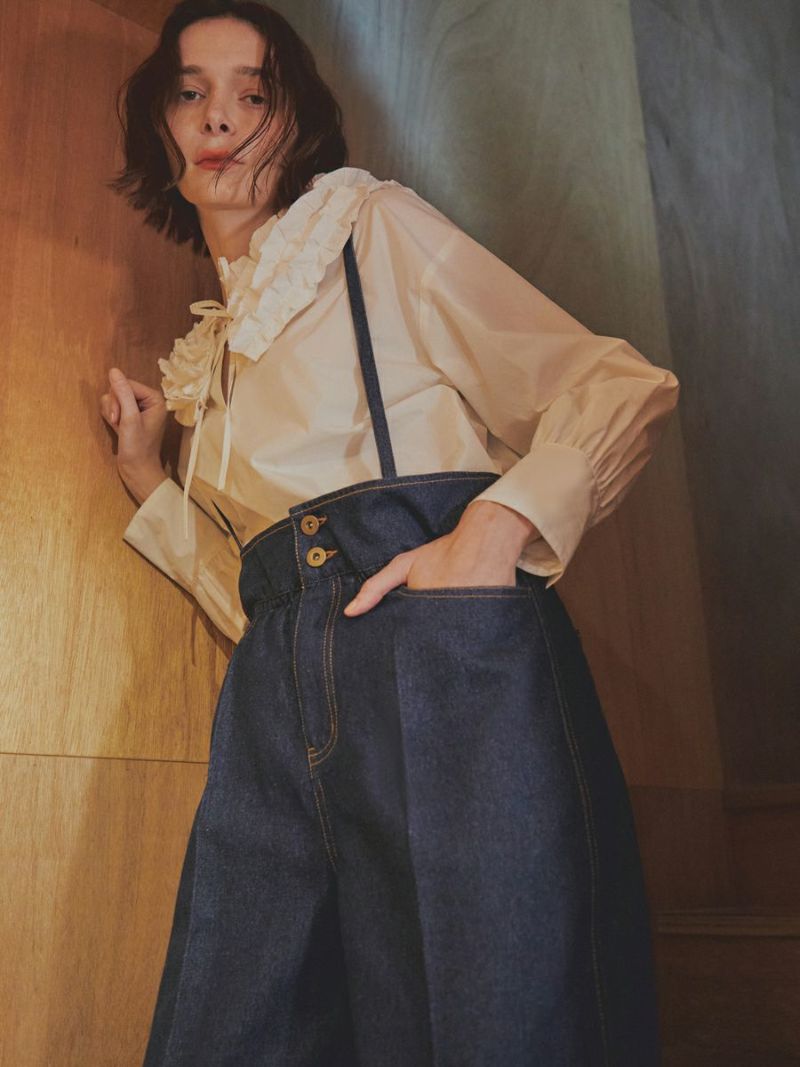 romile ミルフィーユカラー ブラウス MILLEFEUILLE COLLAR BLOUSE（WHITE） | romile