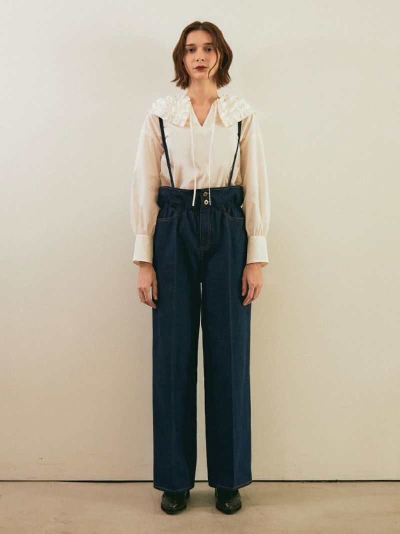 MILLEFEUILLE COLLAR BLOUSE（WHITE） | romile