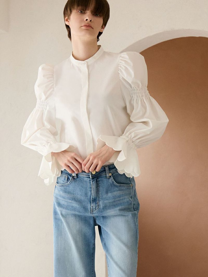 SAKURA BLOUSE（WHITE） | romile