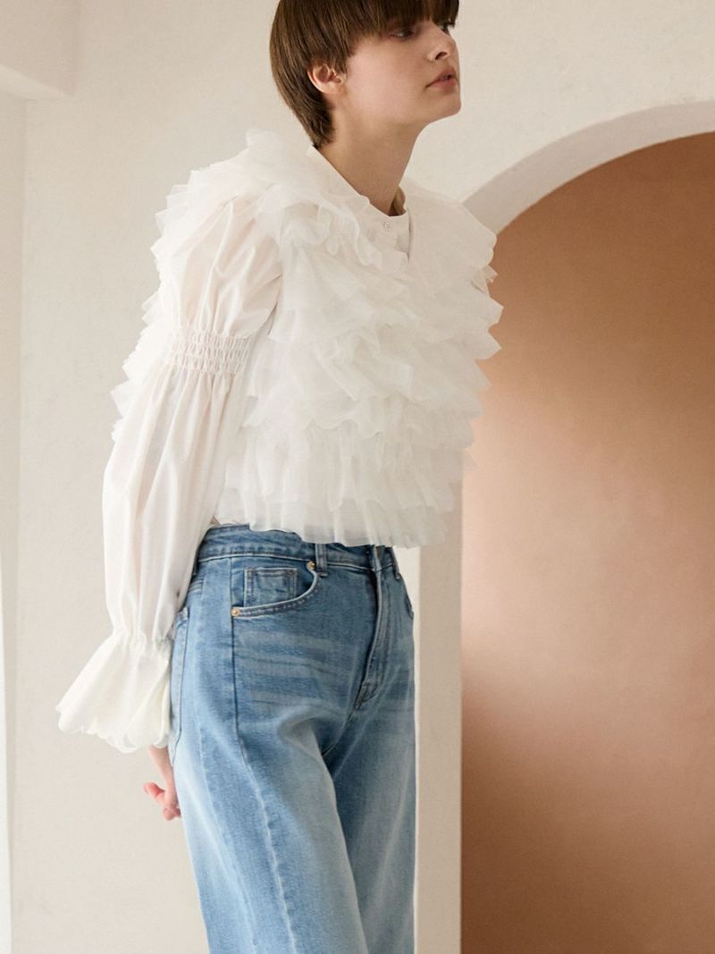 romile SAKURA BLOUSE ホワイト SAKURA BLOUSE（WHITE） | romile