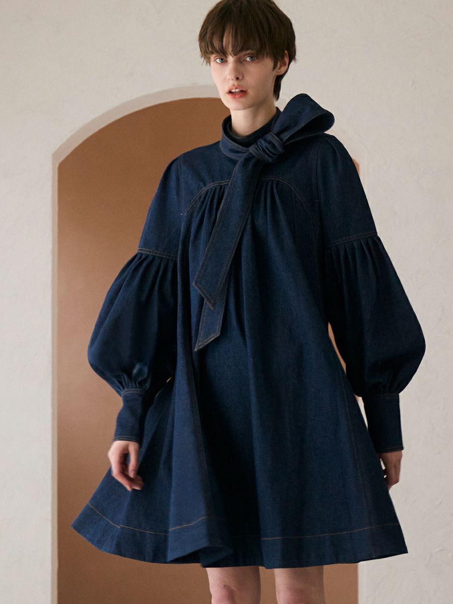 【romile】デニムサーキュラーワンピース DENIM CIRCULAR ONE-PIECE（INDIGO） | romile