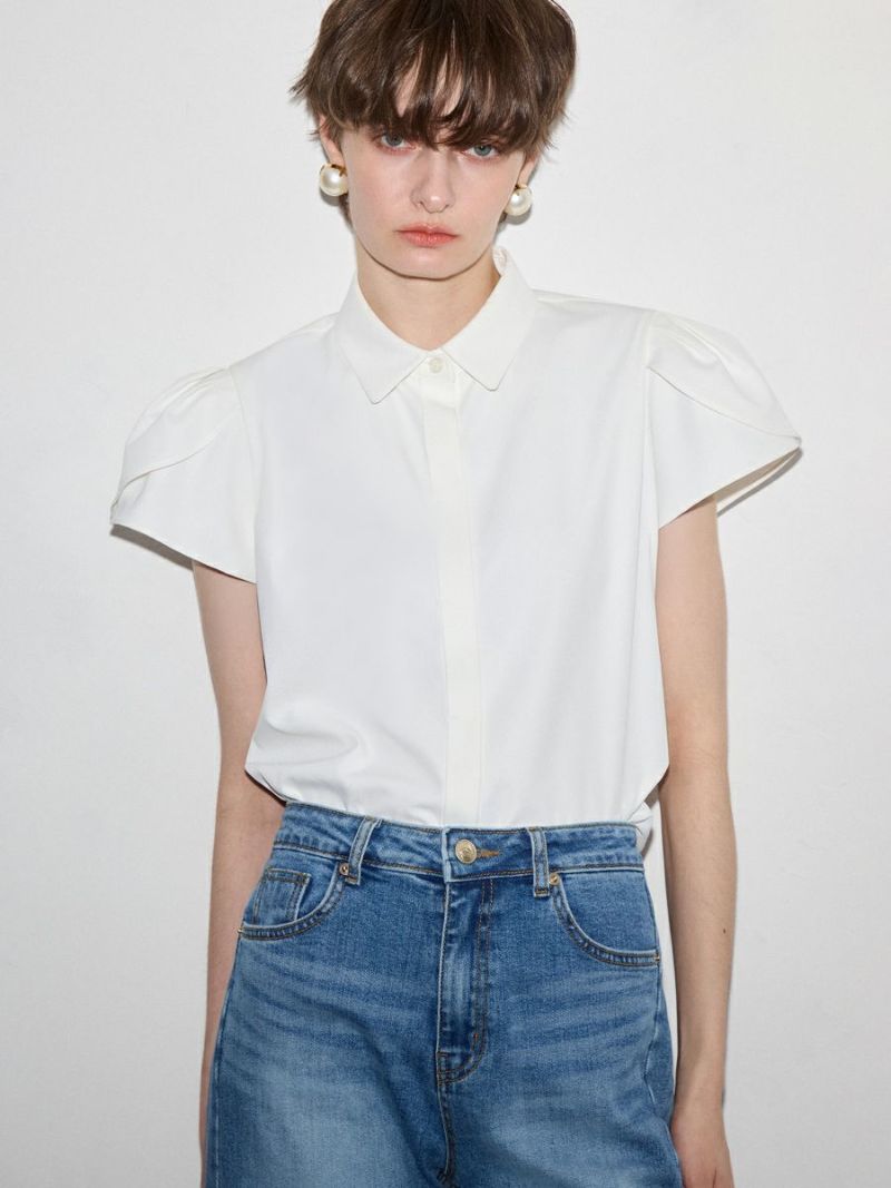 TULIP BLOUSE（WHITE） | romile