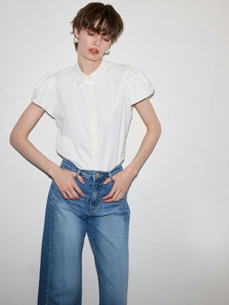 TULIP BLOUSE（WHITE） | romile