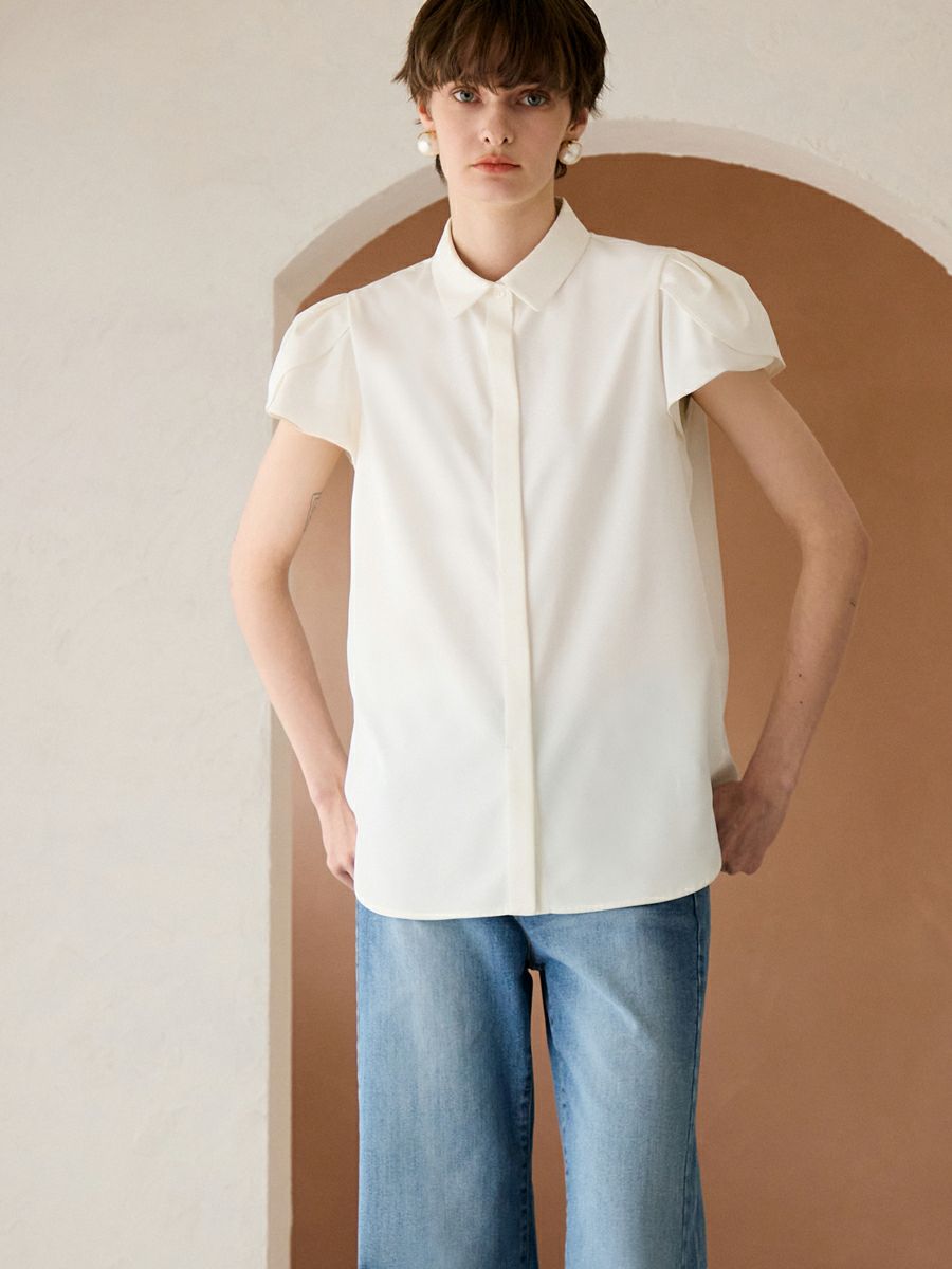TULIP BLOUSE（WHITE） | romile