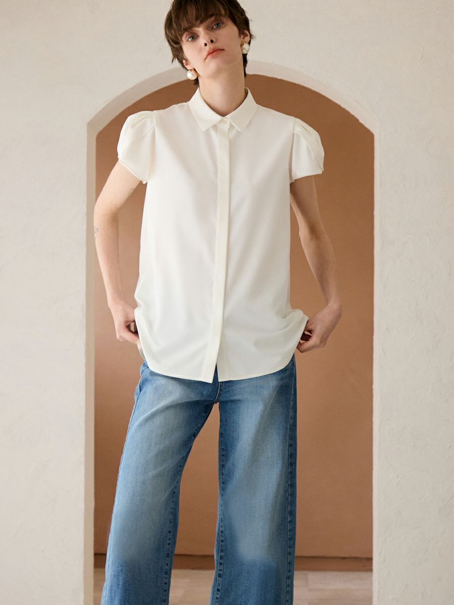 TULIP BLOUSE（WHITE） | romile