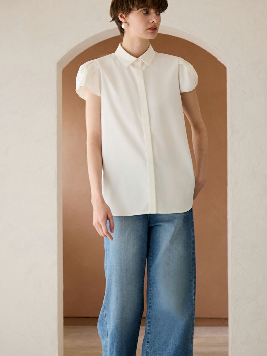 TULIP BLOUSE（WHITE） | romile