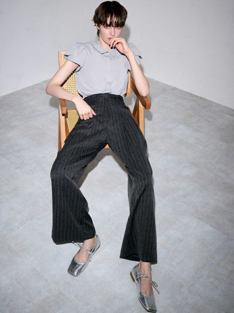 TULIP BLOUSE（GRAY） | romile