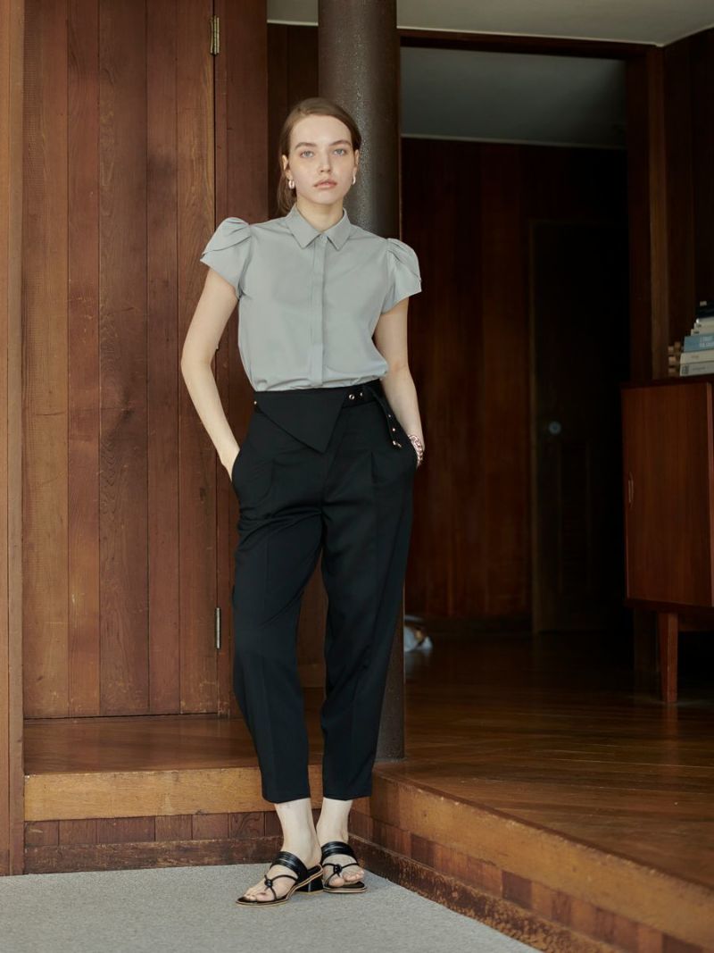 TULIP BLOUSE（GRAY） | romile
