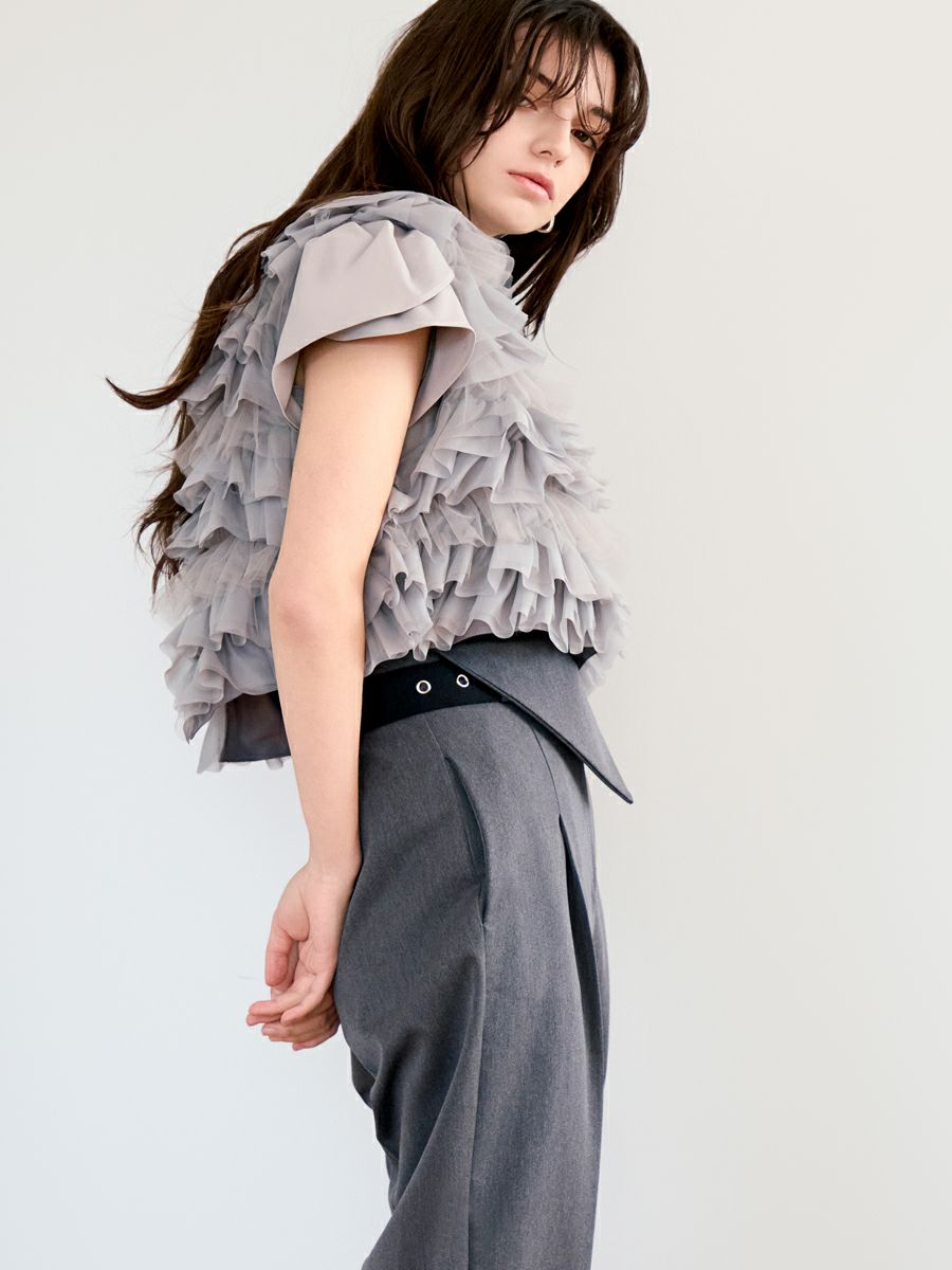 TULIP BLOUSE（GRAY） | romile
