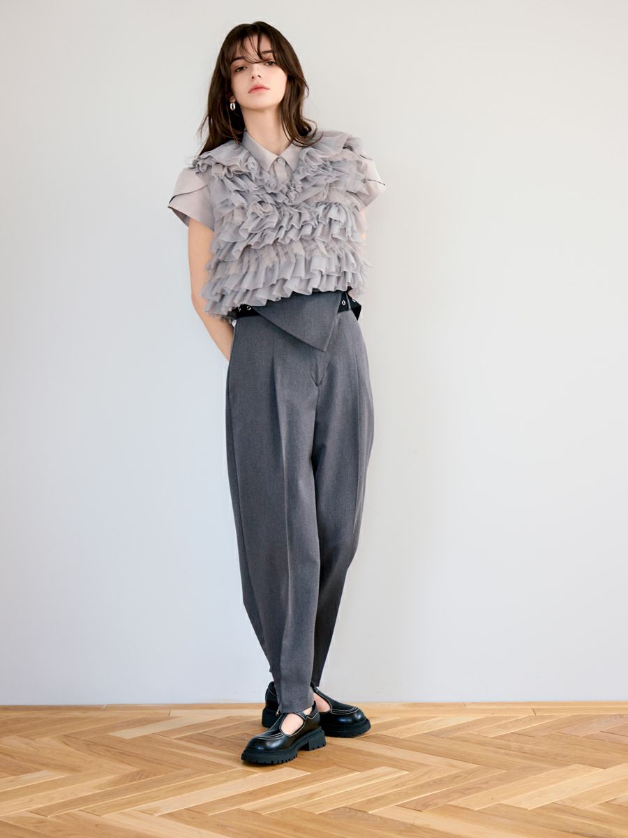 TULIP BLOUSE（GRAY） | romile