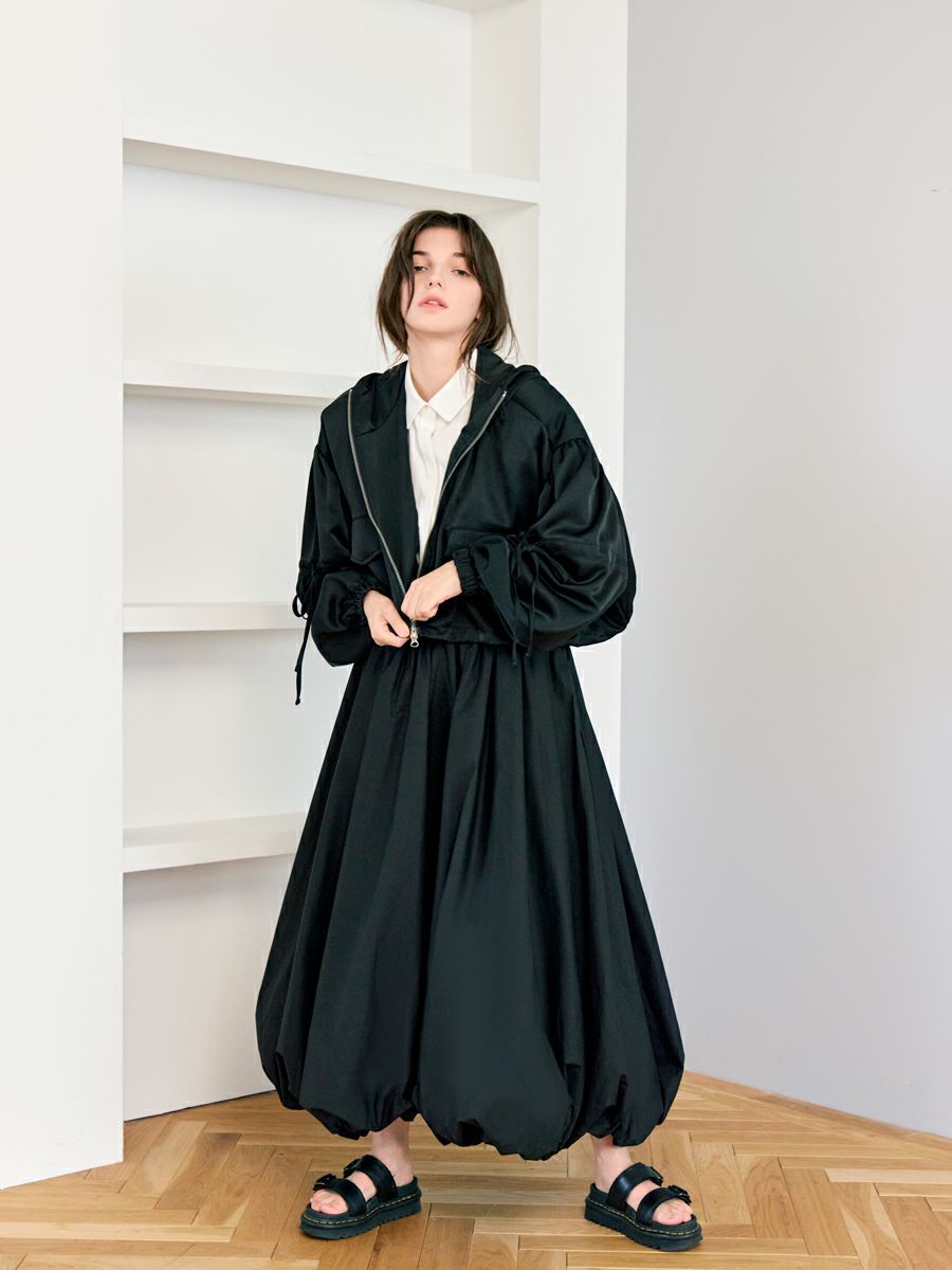 romile 新品バルーンクロップドブルゾン BALLOON CROPPED BLOUSON（BLACK） | romile