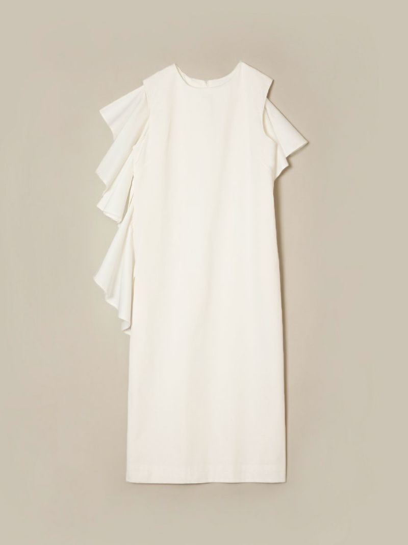 FRILL ASYMMETRY ONE-PIECE（GRAY） | romile