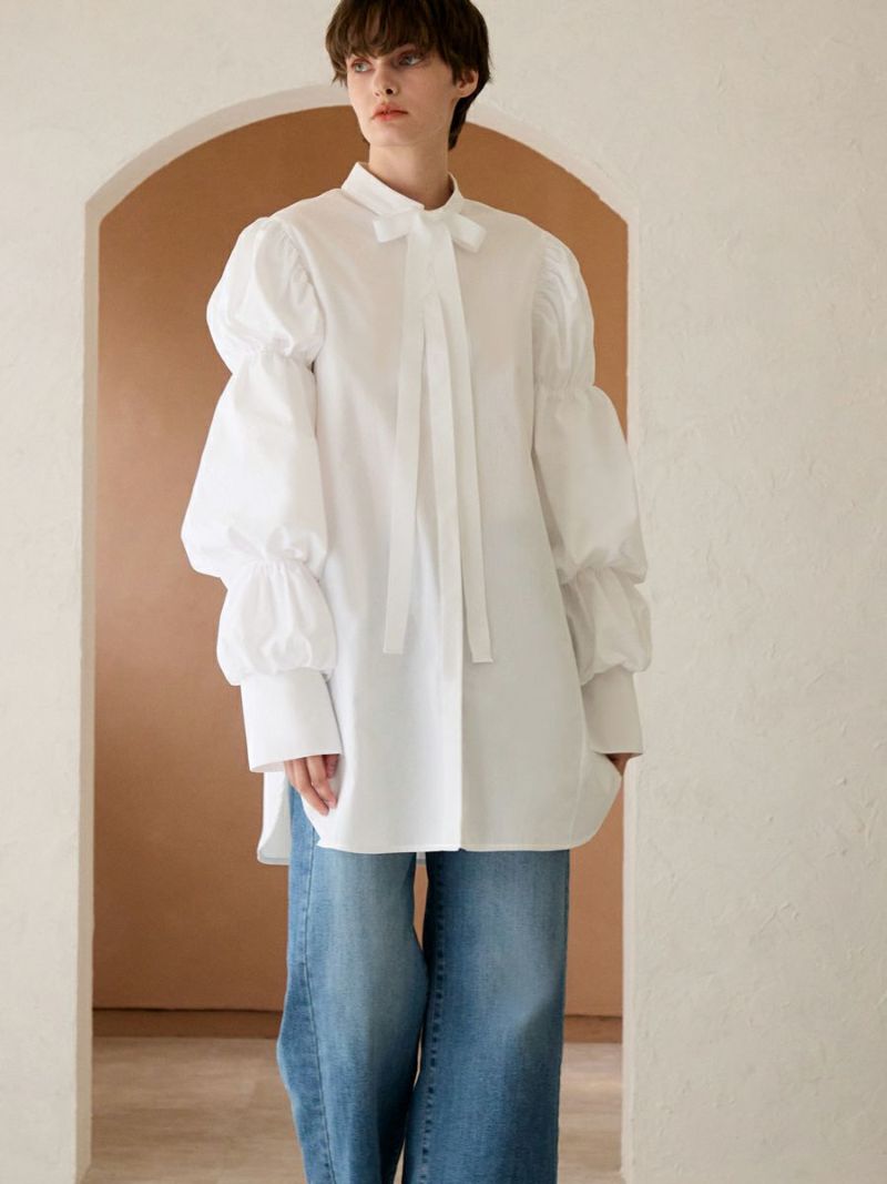 BALLOON TUNIC（WHITE） | romile