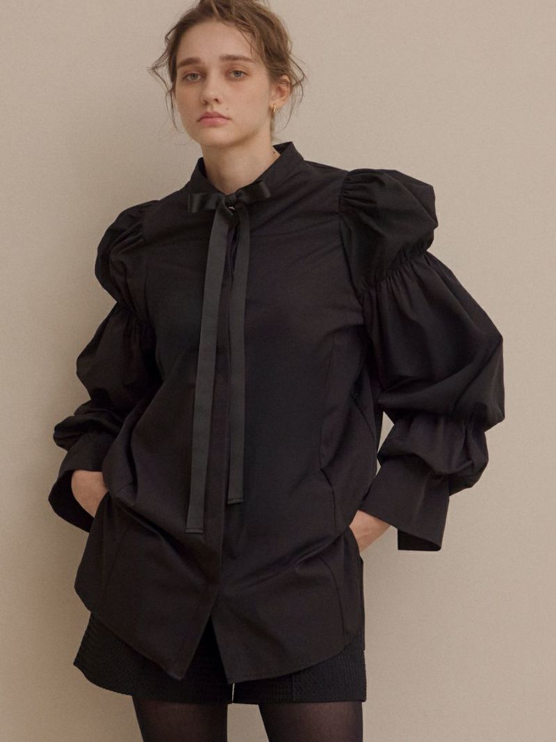 BALLOON TUNIC（BLACK） | romile