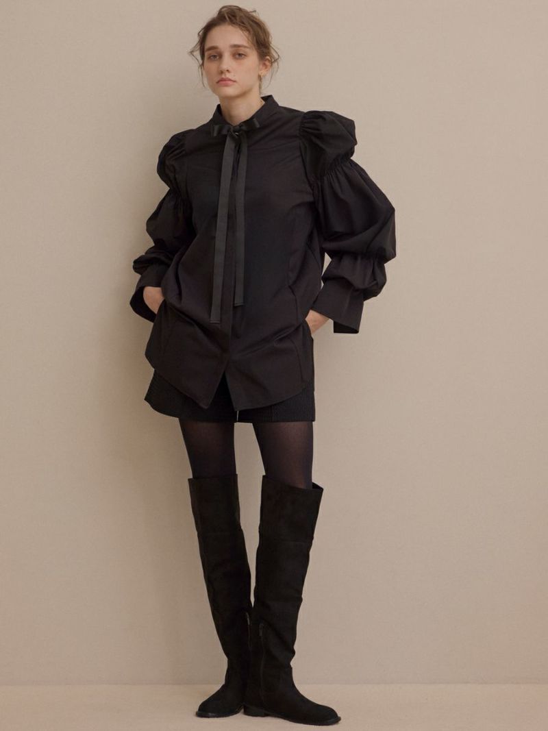 BALLOON TUNIC（BLACK） | romile