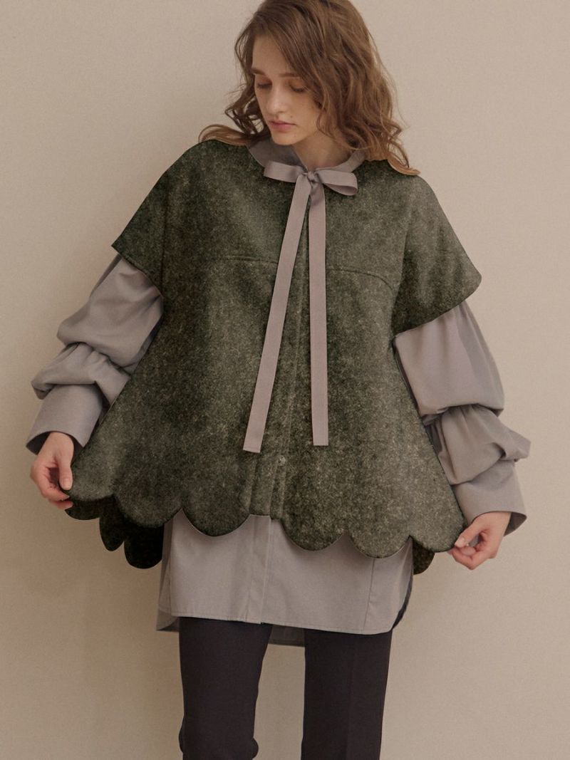 CAMELLIA GILET（GRAY） | romile