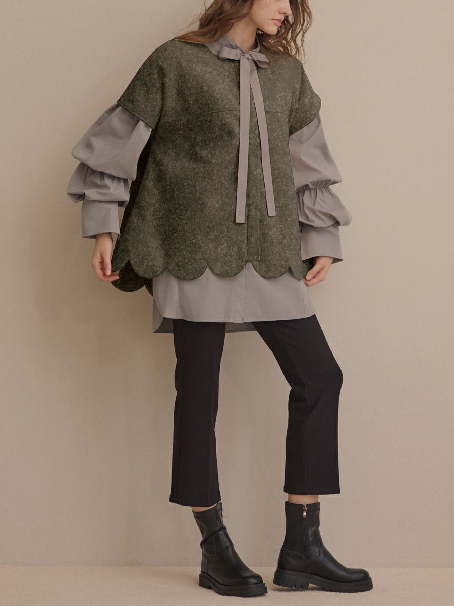 CAMELLIA GILET（GRAY） | romile