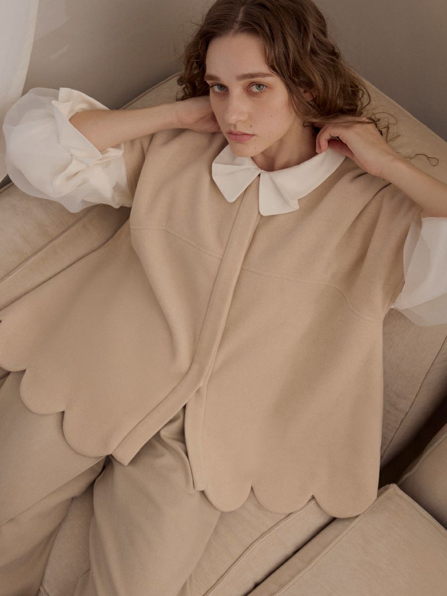 フランスアンティーク　トップス BUTTERFLY BLOUSE（WHITE） | romile