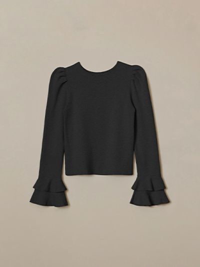 VENUS PUFF TOP（BLACK） | romile