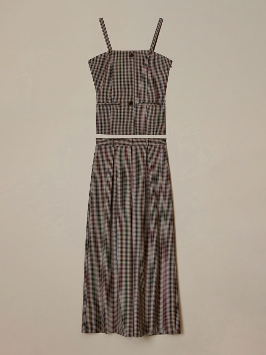 GLEN CHECK SET-UP（GRAY） | romile