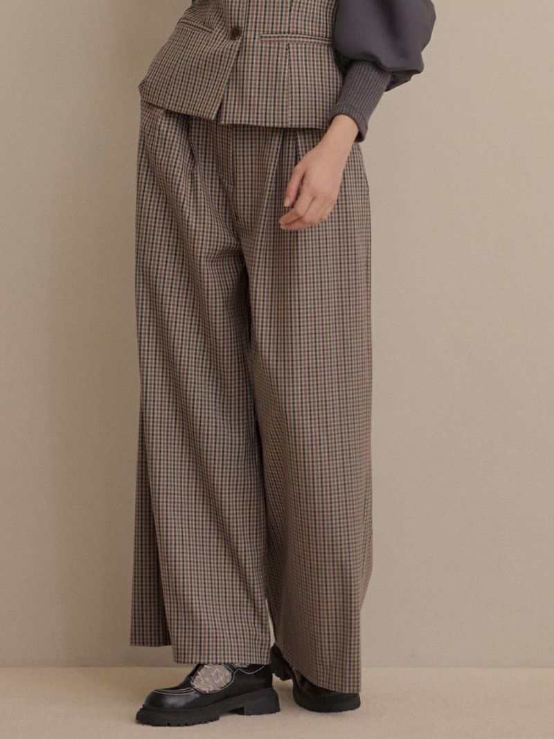 GLEN CHECK SET-UP（GRAY） | romile